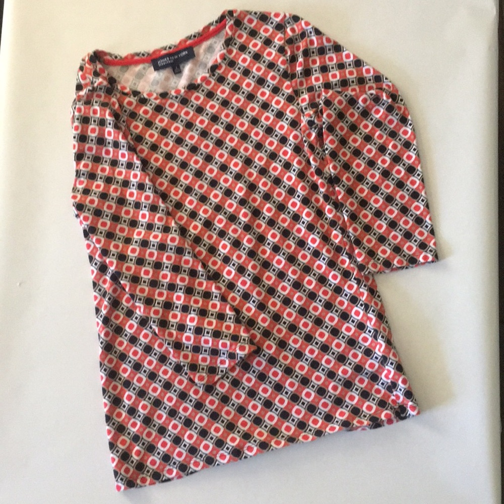 Jones New York Geometric Print Top Size Small